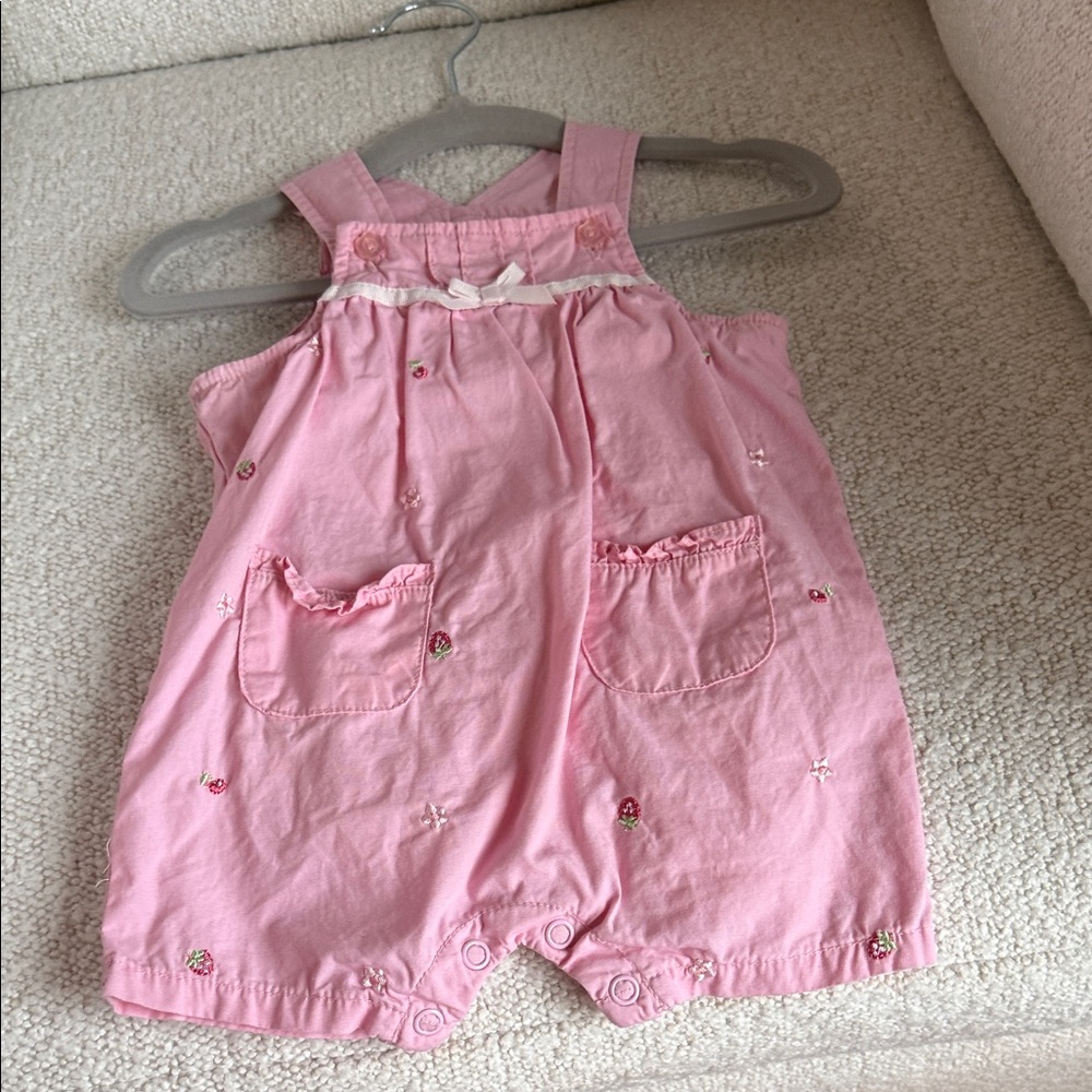 First Moments Layette Pink Kids Overalls